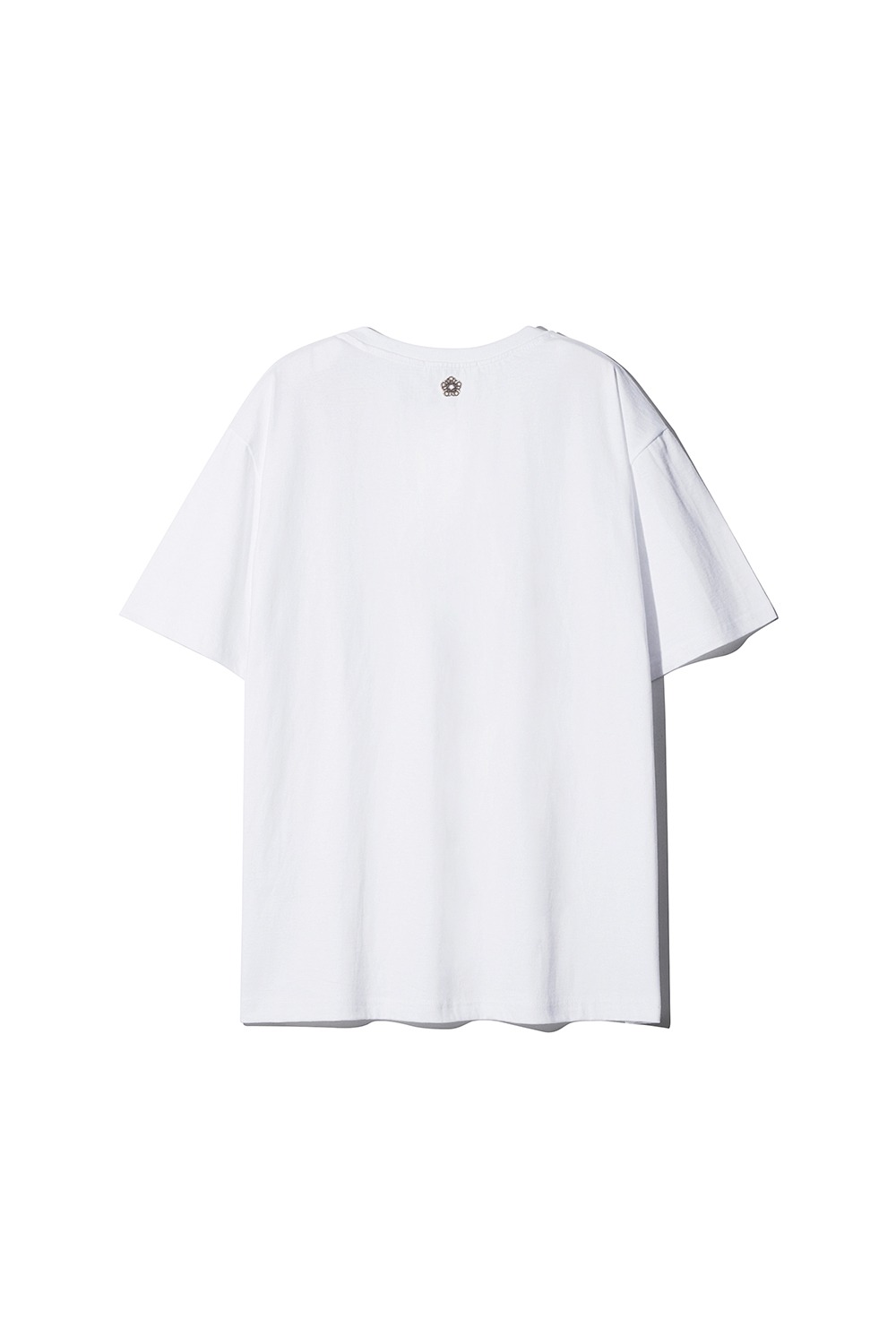 Solid Water Drop Typography T-shirt_White